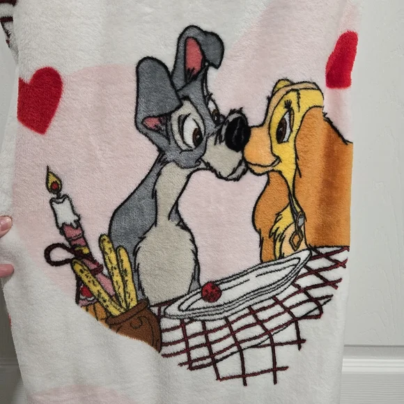 Disney Lady And The Tramp Plush Throw New With Tags - Picture 4 of 6